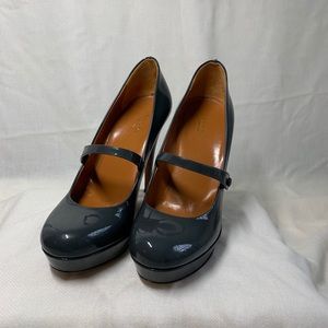 Gucci Vernice Crystal Patent Mary Jane Pumps